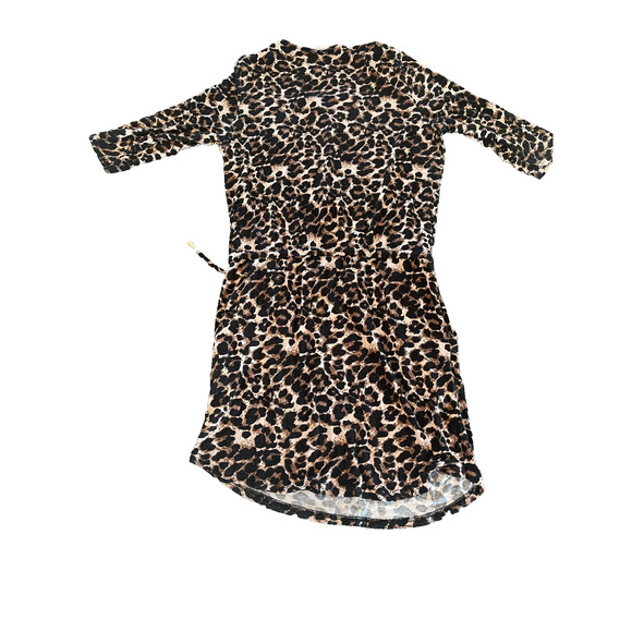 LASCANA Leopard Print Swimsuit Cover, 3/4 Sleeve, Gold Zip, S, Pre-Owned - Picture 9 of 9